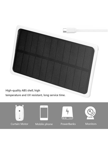 Hangfox Perde Motoru Güneş Paneli - Monokristal Silisyum 5v Güneş Enerji Şarj Ünitesi Ev Tipi Fotovoltaik Modül