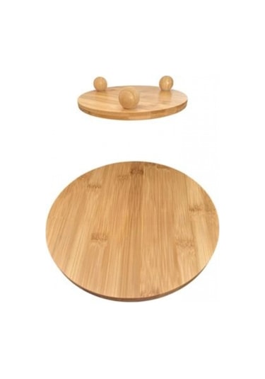 Balsa Bambu Top Ayaklı Servis Tepsisi 25cm