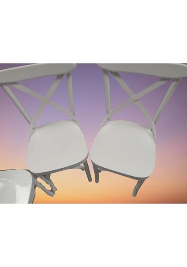 Bengimobilya Sandalye Çapraz Model Klasik Mobilya Kayın Torna Retro 4Adet Parl