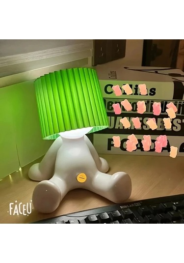 Honeybeeshop Sarı Yaratıcı Masa Lambası Yatak Odası Eğlenceli Gece Lambası Atmosfer Dolu Küçük Usb Güçlü Noel Sevgililer Günü Tatil Hediyesi Sarı