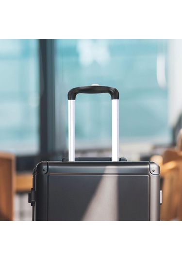 Homyl Bagaj Kolu Taşınabilir Ağır Hizmet Ekipmanları 28-inç Siyah