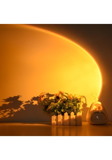 Güneş 2021 Gün Batımı Gökkuşağı Kırmızı Projektör Lambası Gece Güneşi Projeksiyon Ya Duvar Dekorasyonu Dekoratif Led Işık 56439244