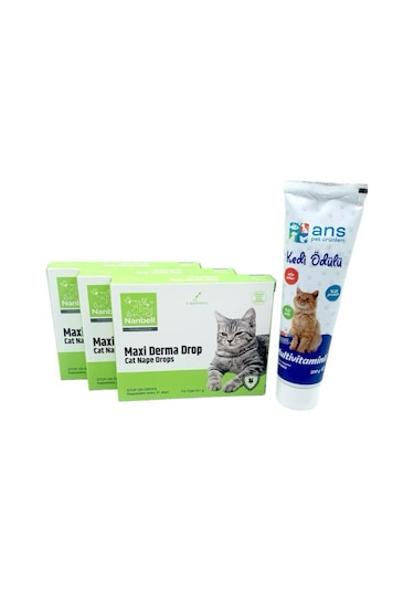 3 Kutu Kediler İçin Damla + Ans Multivitamin