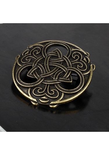 Suntek İskandinav Ortaçağ Viking Broş Şal Ceket Altın
