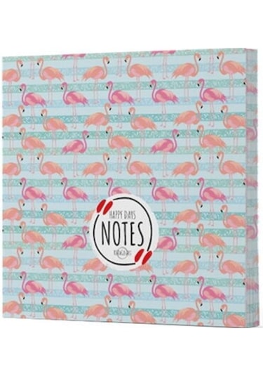 Flamingo 1 Çizgisiz Defter Yan Baskılı Siyah
