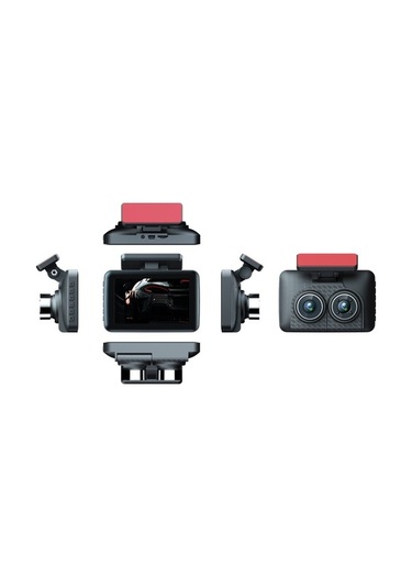 Createtech 4in Şeffaf Araba Dikiz Aynası Dash Cam Geniş Açı Kayıt Otomatik Güvenlik Kamerası