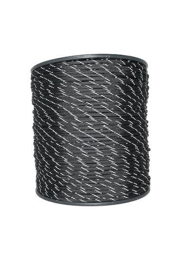 Mg Ropes Paracord İp 4 Mm Reflektörlü Siyah No:47 10 Metre Çok Renkli