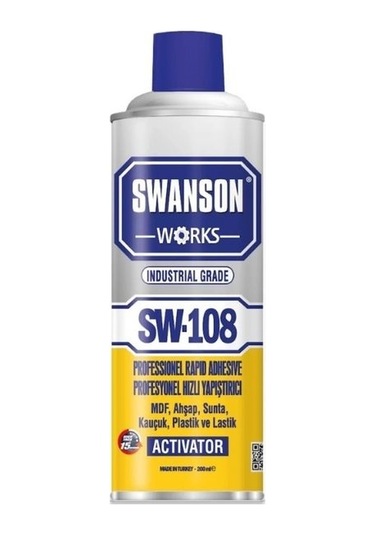 Swanson Works Swbnd Mdf Kit Profesyonel Süper Hızlı Yapıştırıcı Seti 200 + 35 Ml 24 Adet 1 Adet