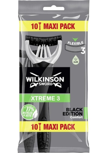 Wilkinson Sword Extreme 3 Blac Edition 10 Adet Kullan At Tıraş Bıçağı