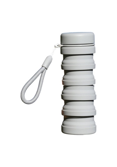 Suntek Dağcılık Kamp Seyahat Için Katlanabilir Su Şişesi Gri