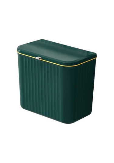 Sones 7l Mutfak Askılı Atık Kutusu Kapaklı Sürgülü Kapaklı Lavabo Altı Çöp Kutusu Yeşil