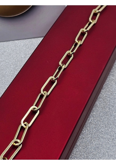 Xuping Zincir Model Çelik Bileklik Gold Renk Altın