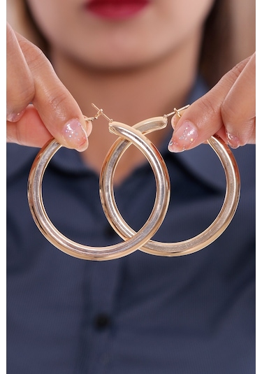 Bhs Life Bombeli Halka Küpe Gold Renk Küpe Çok Renkli