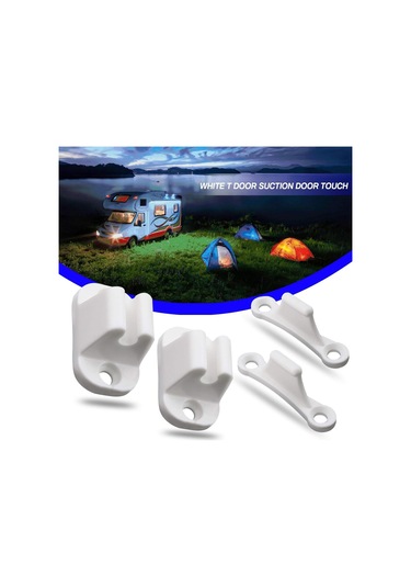 2x T Şeklinde Kapı Durdurucu Tutucu Kiti Durdurma Tutucu Plastik Kanca Tutucu Karavan Karavan İçin Uyumludur
