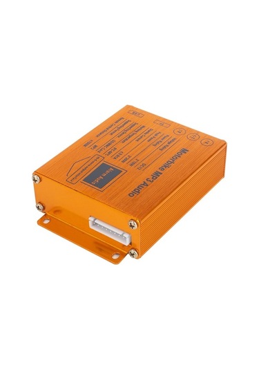 Moly Mp3 Çalar + Fm Radyo + Güvenlik Alarmı + Kablosuz Kumanda, Siyah 12v, 2x10w Motosiklete Uygun