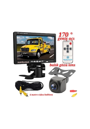 7 İNÇ MONİTÖR + 170 ' GENİŞ AÇI KAMERA SETİ