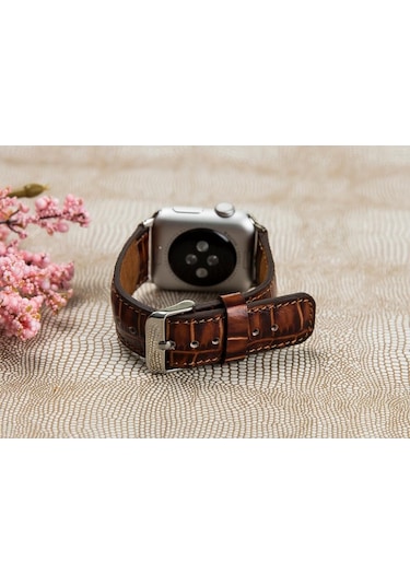 Bouletta Apple Uyumlu  Watch Deri Kordon 42-44-45Mm Croco Yk06 Kah