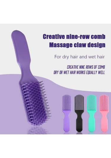 Saç Fırçası Dolaşık Açıcı Fırça Baş Masaj Aleti Abs Kauçuk Saç Tarak Salon Dolaşık Açıcı Saç Fırçası Kadınlar İçin Islak Kıvırcık Saç Şekillendirici Araçları