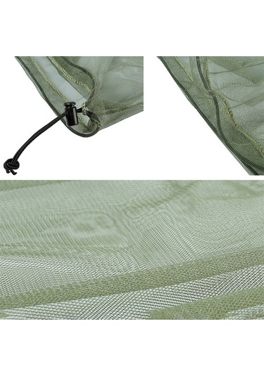 Besthome1 4 Adet Yeşil Nylon Mosquito Net - Outdoor Aktivite İçin Yüz&boyun Koruyucu, Doğa Sporları, Dağcılık, Kamp, Balıkçılık