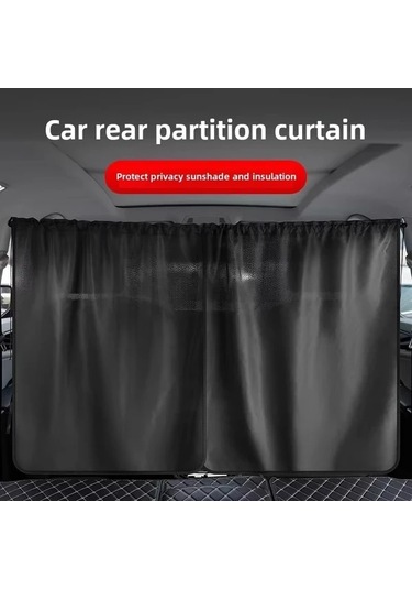 Xuweiwei Black Privacy Screen Araç Gizlilik Perdesi Bölme Perdesi