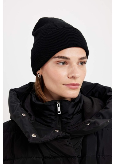 Defacto Kadın Triko Basic Kışlık Bere R7545AZ24WNBK27 Siyah