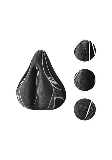 Suntek Bisiklet Sele Minderi Yumuşak Geniş Yol Bisikletleri Siyah Gri