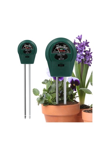 Suofeng St-01 Bahçe Bitkileri İçin Toprak Ph, Nem Ve Işık Test Cihazı - Pilli Olmadan Kullanılır