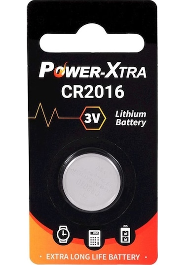 Power-Xtra CR2016 3V Lityum Blister Düğme Pil