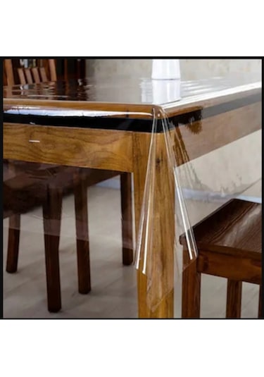 Şeffaf İnce Masa Örtüsü 4-6-8-10-12 Kişilik 0,12 Mikron