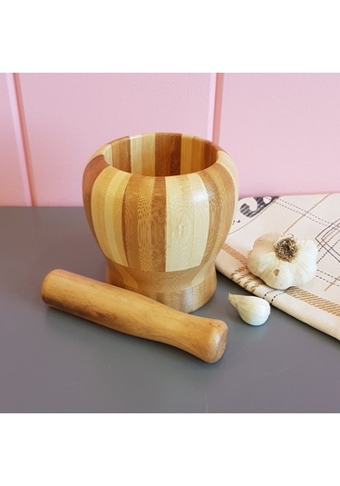 Dk 2 Parça Büyük Boy Ahşap Havan