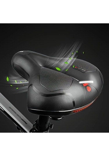 Motion003 Delikli Nefes Alabilir Rahat Bisiklet Koltuğu Yastığı Erkekler Ve Kadınlar İçin Geniş Bisiklet Koltuğu Hafıza Köpüğü Dolgulu Çift Şok Emme Su Geçirmez Altın