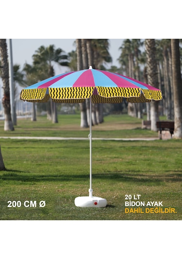 Pembe-mavi Plaj Şemsiyesi 200 Cm Ø