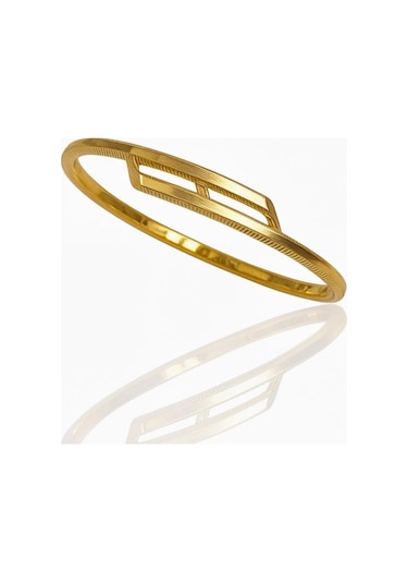 Altın Çapraz Model Ajda Kelepçe Bilezik