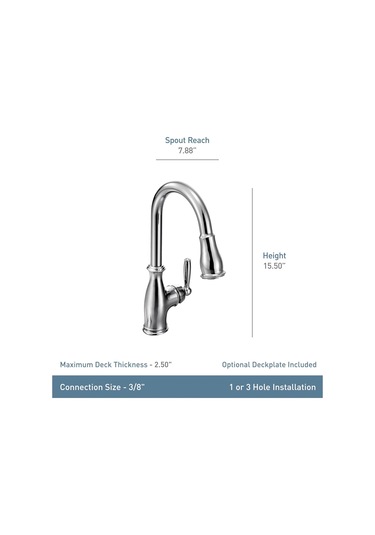 Moen 7185orb Brantford Single Griff Mutfak Armatürü Pull Out Spra Diğer
