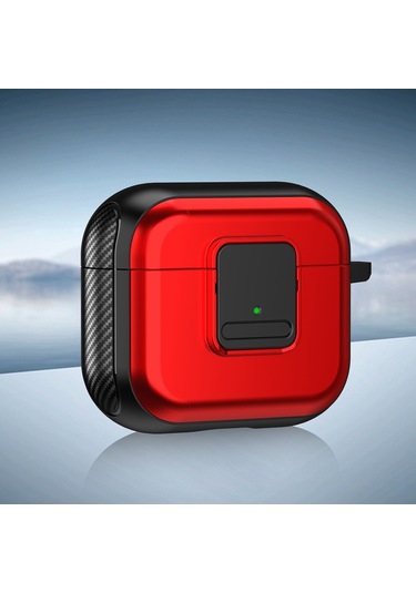 Airpods Uyumlu 3 Tpu + Pc Kablosuz Kulaklık Kılıfı İçin Manyetik Anahtarlı Kırmızı
