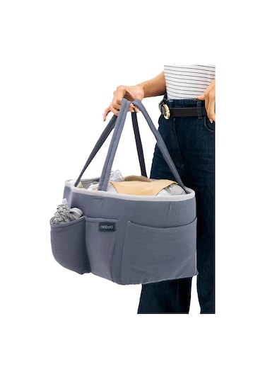 Miniboni Müslin Anne Organizer Çanta - Gri Standart Gri