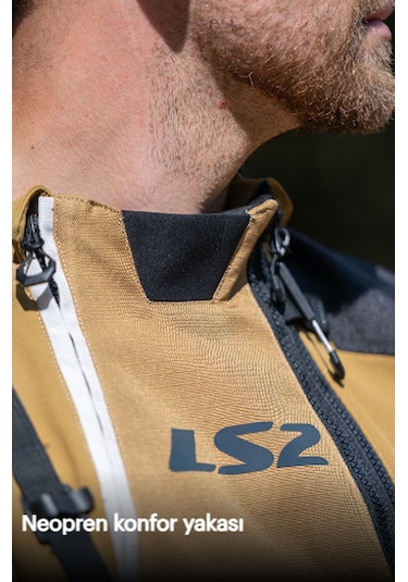 Ls2 X-master Kum-siyah-gri 4 Mevsim Motosiklet Montu