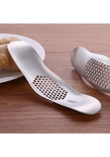 Dancemonkey Ssgp Mutfak Aleti 304 Paslanmaz Çelik Sarımsak Baskılı, Mutfakta Kolaylık Ahşap