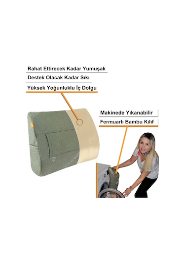 Beddo Bambu Serisi Ortopedik Bel Destek Yastığı Bel Desteği Beddo Bambu Serisi Ortopedik Bel Destek Yastığı Bel Desteği