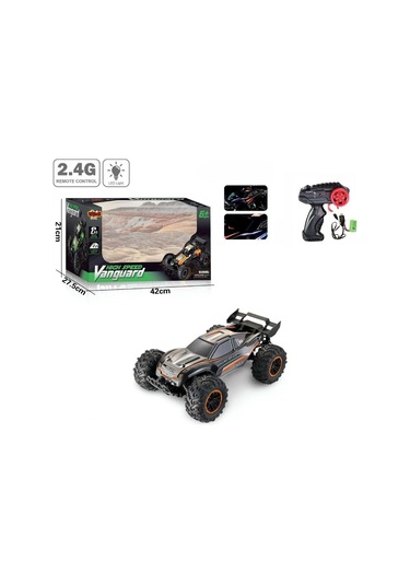 Kumandalı 40 Cm Dev Off-road Araba 15km/h Hızlı, Şarjlı, 2.4ghz Rc Arazi Aracı 9010-6f - Turuncu