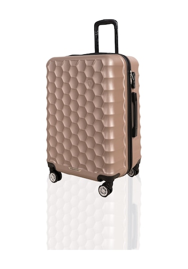 Polo&Sky Petek Model Gold Renk Orta Boy Valiz Bavul Altın