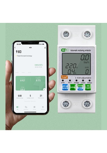 Tuya Zigbee Akıllı Otomatik Tekrar Kapama Koruyucu E25807