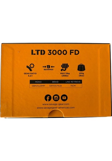 Savage Gear Orange Ltd 3000 Fd 8+1bb Spin Olta Makinesi