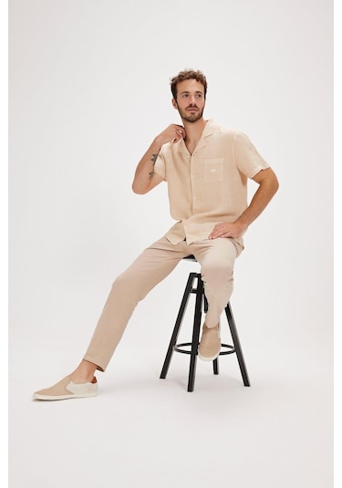 Bad Bear Lyne Shirt Erkek Gömlek-28343-bej Bej