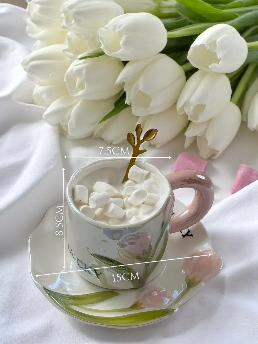 Arthomes Çay Takımı Fincan Ve Tabaklı Hediye Seti 250ml 410176675 Pembe