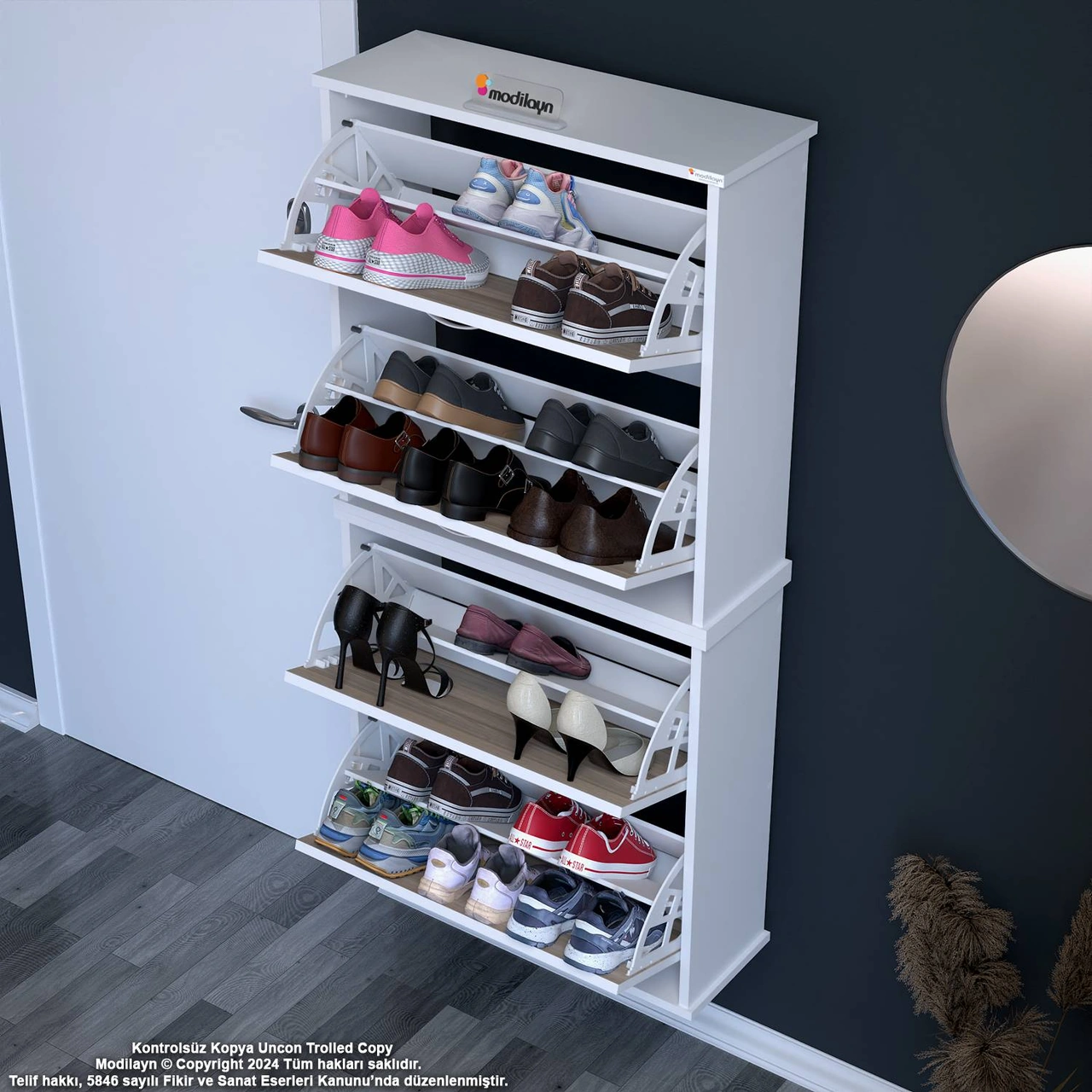 Asaf 2 Li Cordoba Renk Asma Ayakkabılık Antre 4 Düşer Kapak 8 Göz Bölme Ayakkabılık 52x148x 25,5 Cm Cordoba Asaf 2 Li Cordoba Renk Asma Ayakkabılık Antre 4 Düşer Kapak 8 Göz Bölme Ayakkabılık 52x148x 25,5 Cm Cordoba