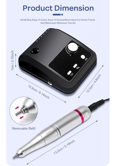 Jialan 45000rpm Elektrikli Tırnak Matkap Makinesi Çivi İçin