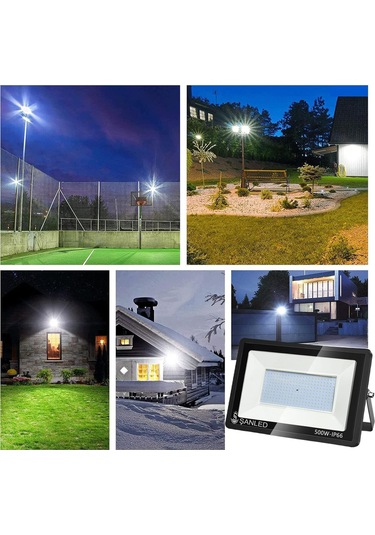 Şanled 500w 30.000 Lümen Smd 6500k Beyaz Işık Smd Led Projektör 4'lü