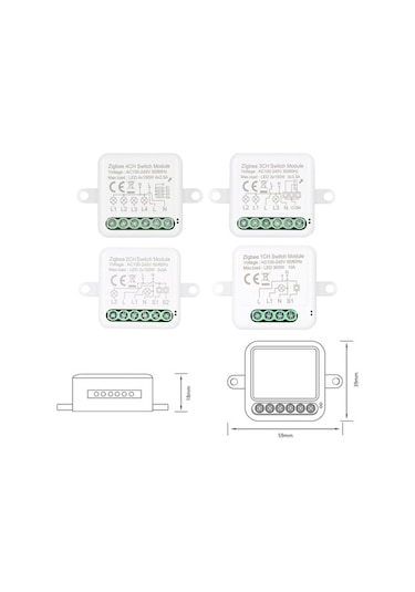 Dancemonkey 3ch Zigbee Mini Anahtar Röle - 2yönlu, Alexa/google Home Dostu Akıllı Anahtar