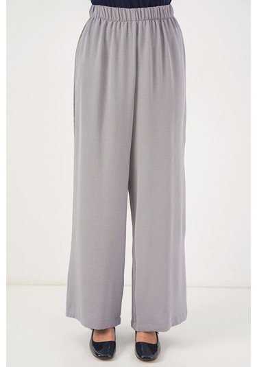 Kadın Önü Bağcıklı Tunik Pantolon İkili Takım 6744 - Gri Gri